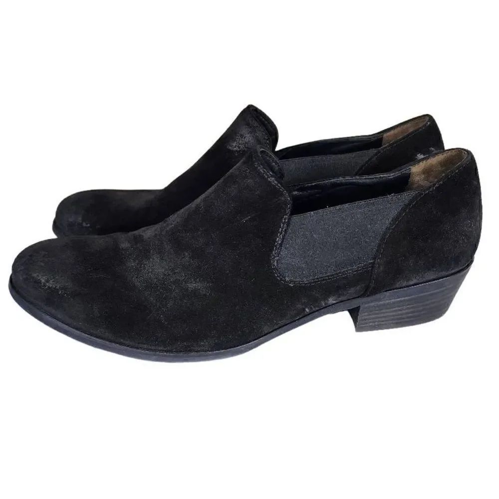 Paul Green- Women’s Faith Black Suede Leather Ankle Booties, Size EU6.5/ US9